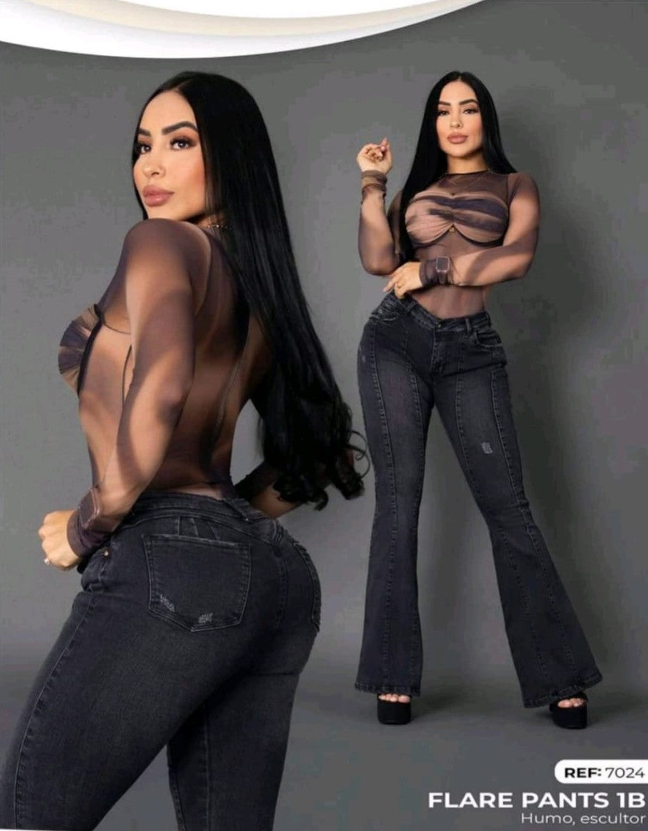 Flare Jeans Levanta Cola Humo Escultor