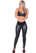 Leggings Leather Look Sculpt Fit