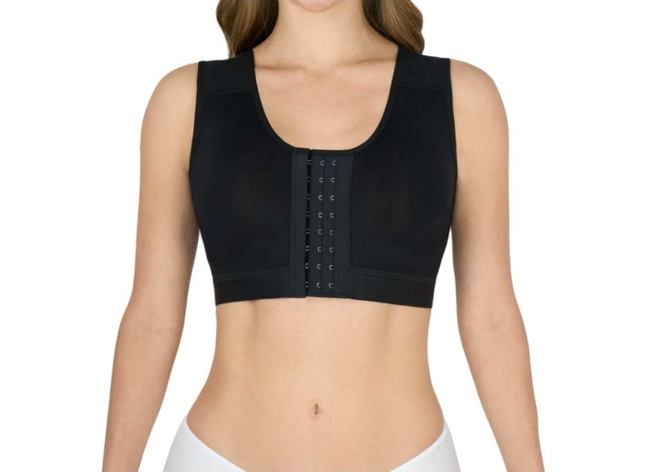 Brasier Postquirúrgico de Compresión con Broches Frontales